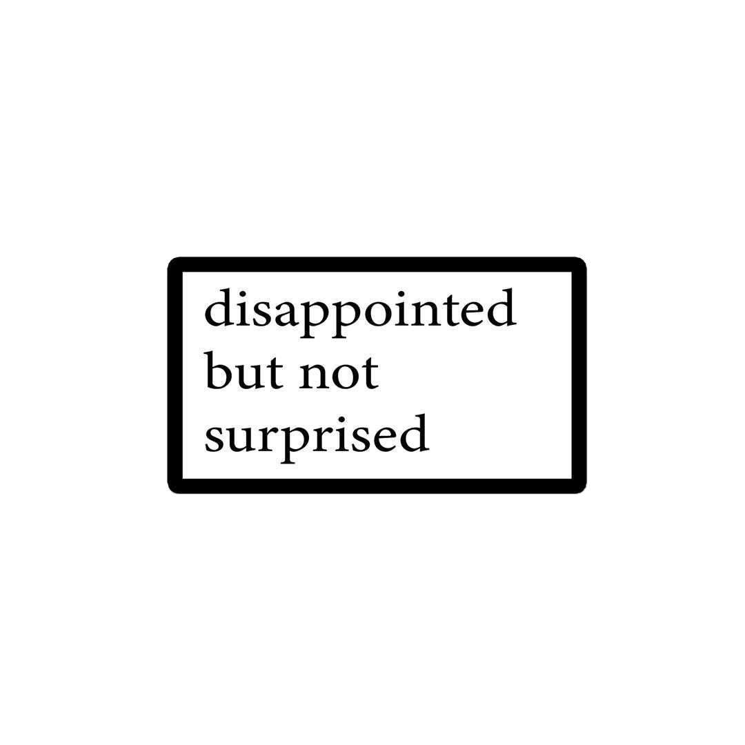 Disappointed Sticker